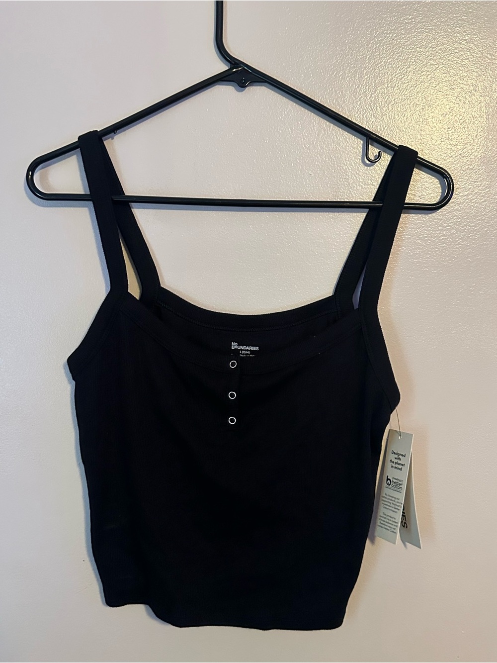 No Boundaries Black Double-Strap Camisole